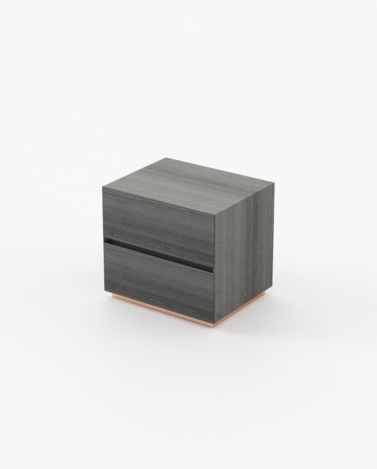 Laskasas DAKAR Bedside Cabinet & Table Grey Eucalyptus Veneer Matte - Araco Interiors