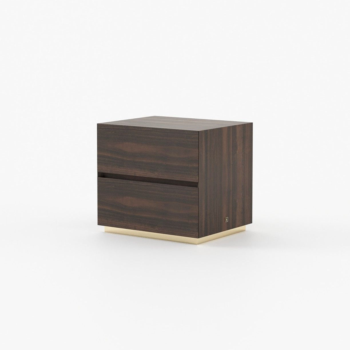 Laskasas DAKAR Bedside Cabinet & Table Smoked Eucalyptus Veneer Matte - Araco Interiors