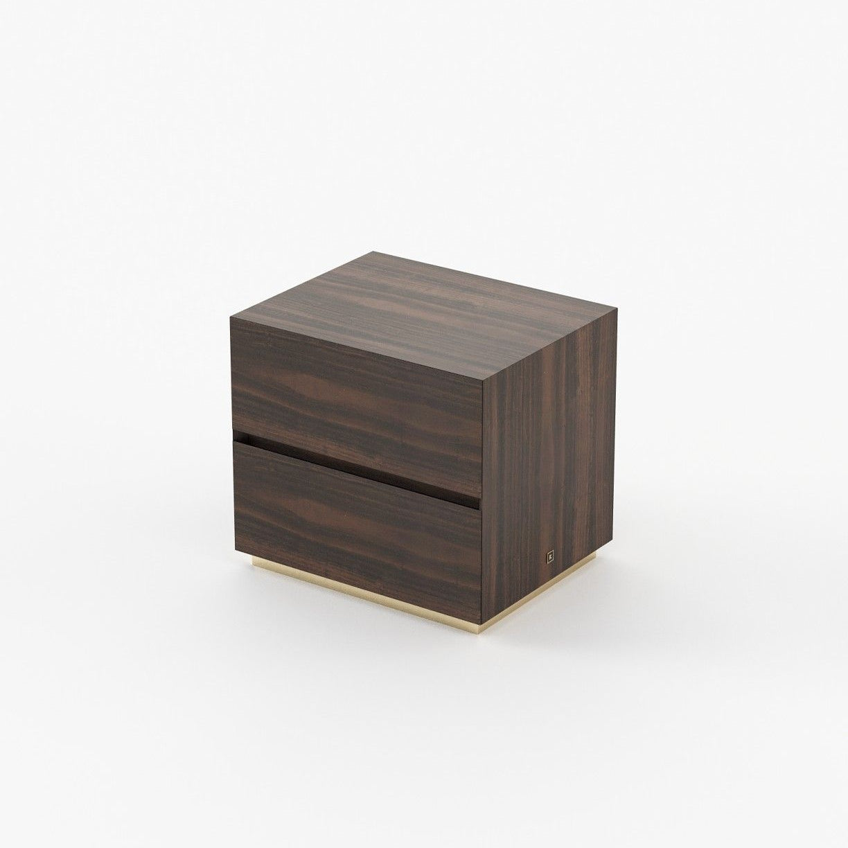 Laskasas DAKAR Bedside Cabinet & Table Smoked Eucalyptus Veneer Matte - Araco Interiors