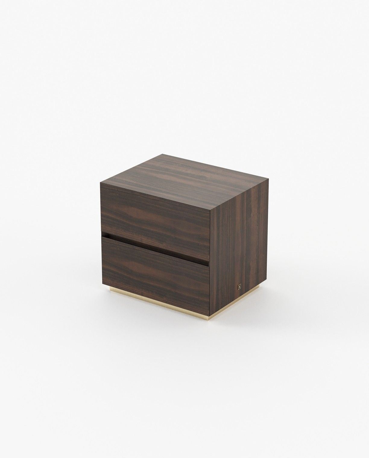 Laskasas DAKAR Bedside Cabinet & Table Smoked Eucalyptus Veneer Matte - Araco Interiors