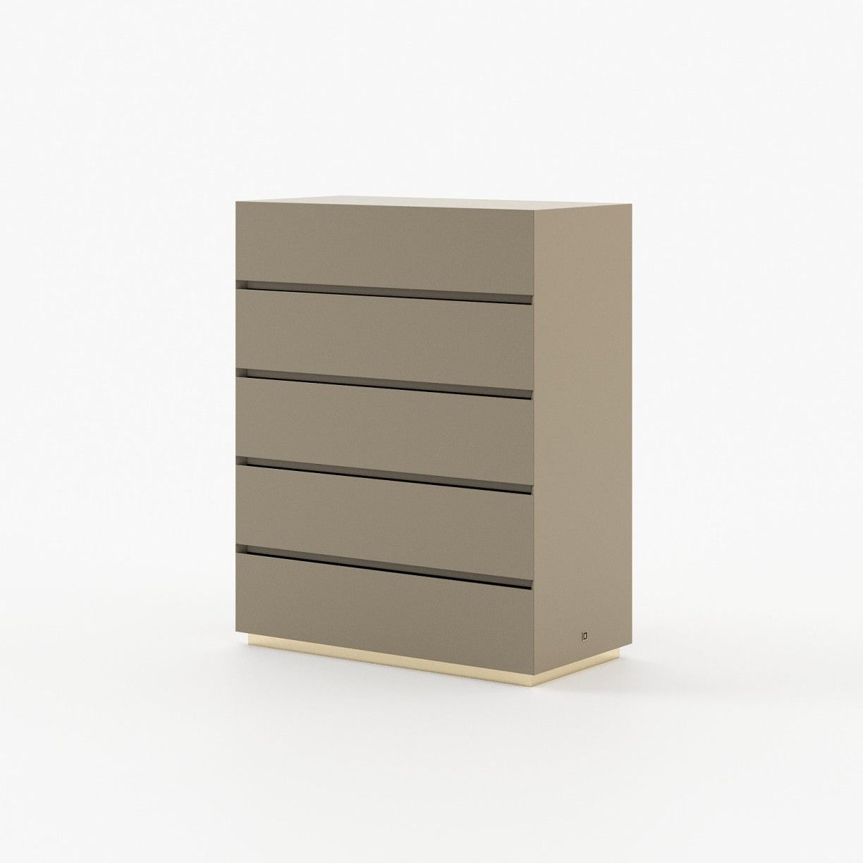 Laskasas DAKAR Tallboy Chest of Drawers Beige Grey Lacquer Matte - Araco Interiors