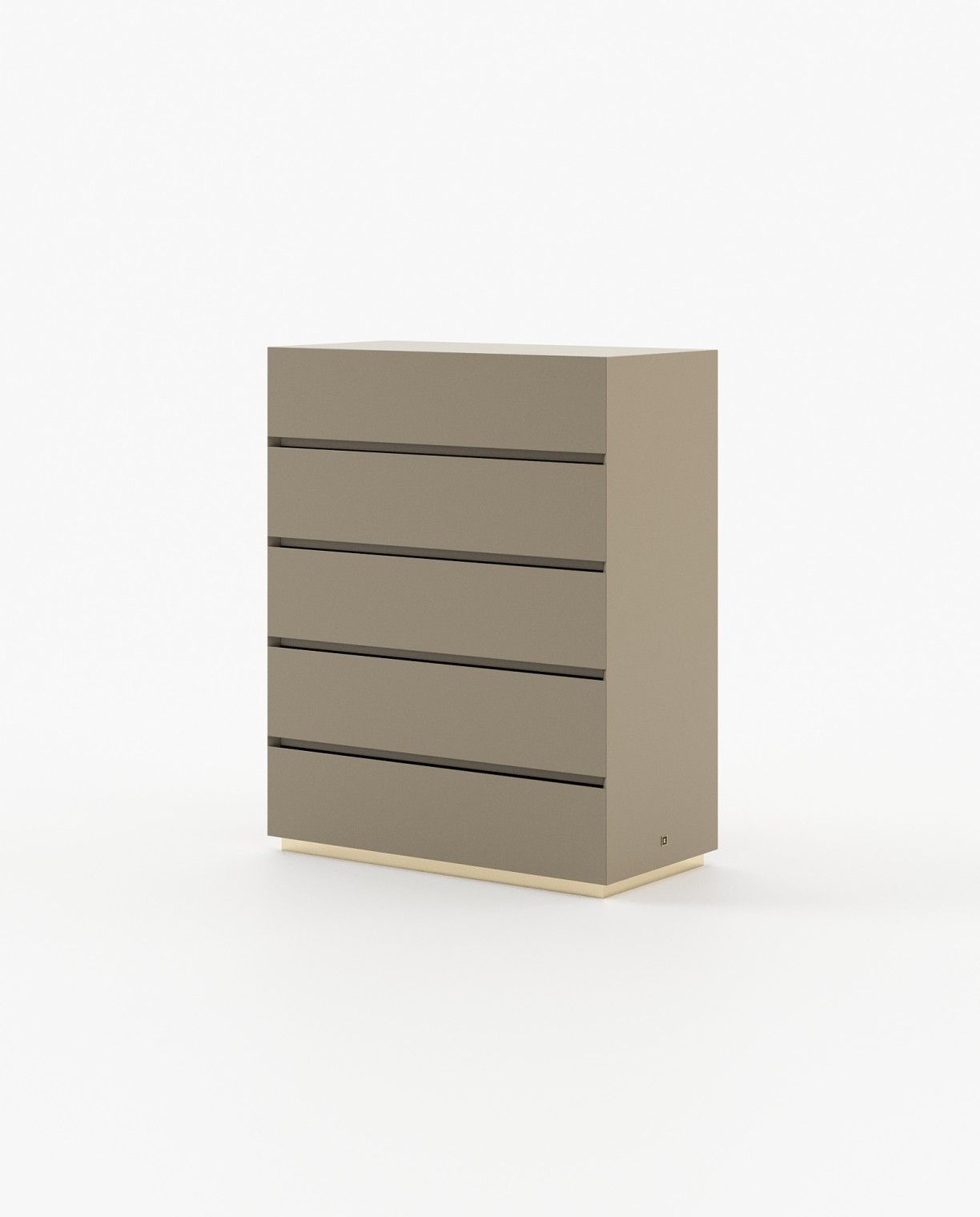 Laskasas DAKAR Tallboy Chest of Drawers Beige Grey Lacquer Matte - Araco Interiors