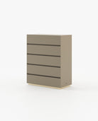Laskasas DAKAR Tallboy Chest of Drawers Beige Grey Lacquer Matte - Araco Interiors