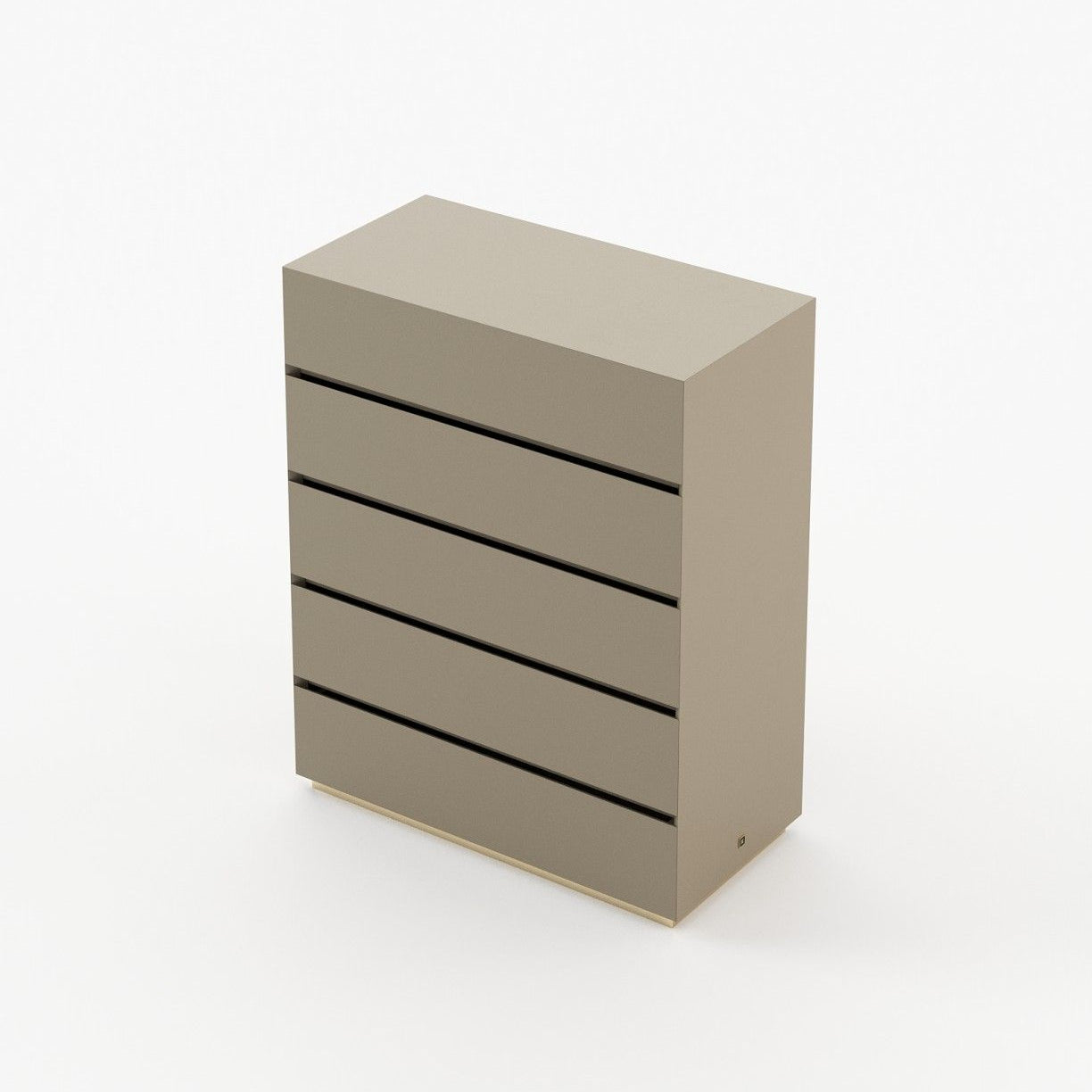 Laskasas DAKAR Tallboy Chest of Drawers Beige Grey Lacquer Matte - Araco Interiors