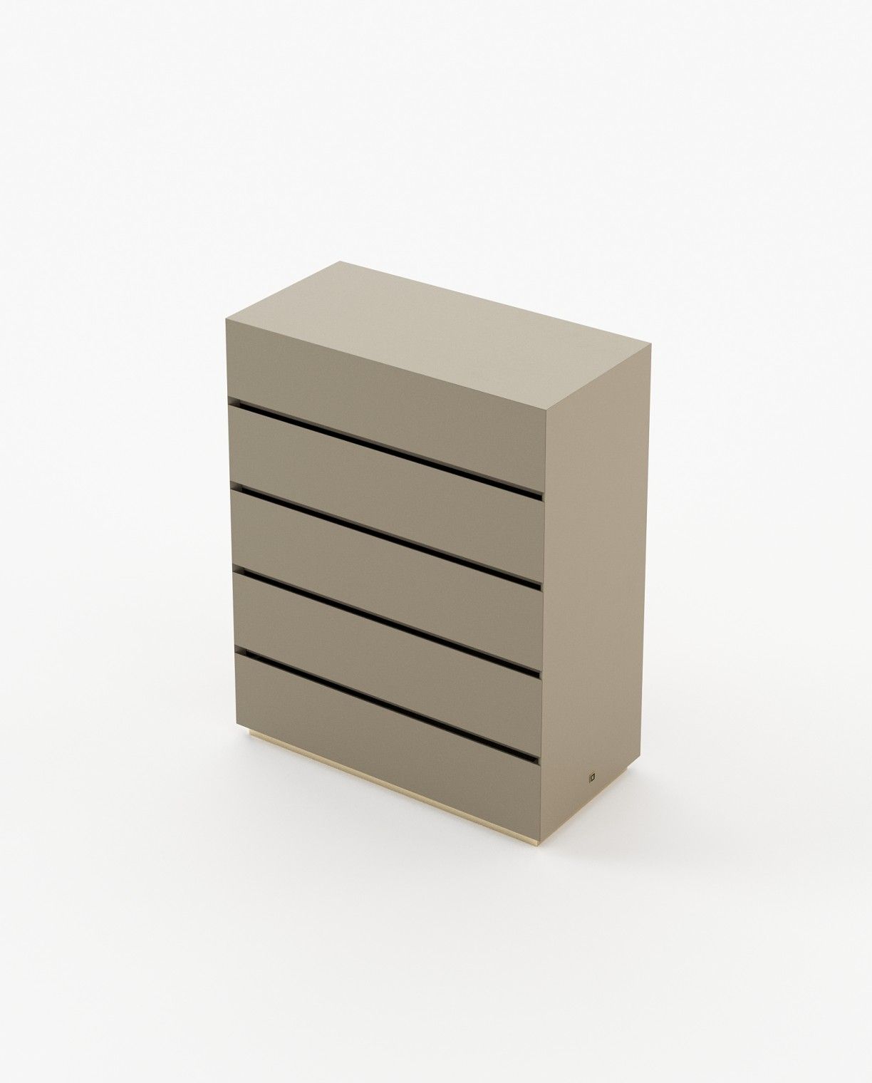 Laskasas DAKAR Tallboy Chest of Drawers Beige Grey Lacquer Matte - Araco Interiors