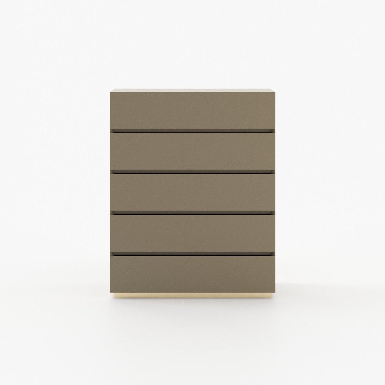 Laskasas DAKAR Tallboy Chest of Drawers Beige Grey Lacquer Matte - Araco Interiors