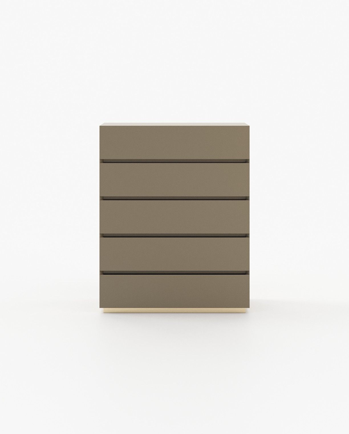 Laskasas DAKAR Tallboy Chest of Drawers Beige Grey Lacquer Matte - Araco Interiors