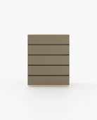 Laskasas DAKAR Tallboy Chest of Drawers Beige Grey Lacquer Matte - Araco Interiors