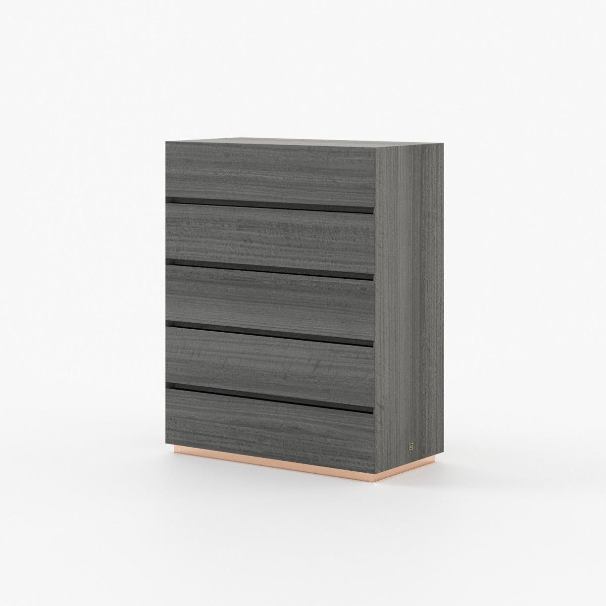 Laskasas DAKAR Tallboy Chest of Drawers Grey Eucalyptus Veneer Matte - Araco Interiors