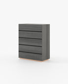 Laskasas DAKAR Tallboy Chest of Drawers Grey Eucalyptus Veneer Matte - Araco Interiors