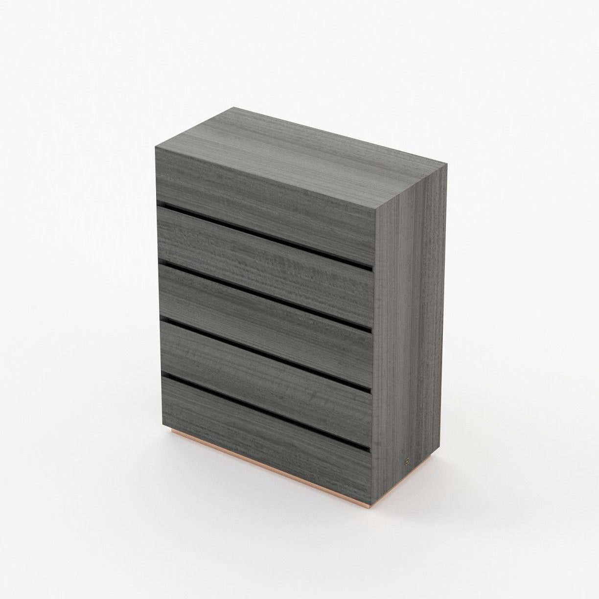 Laskasas DAKAR Tallboy Chest of Drawers Grey Eucalyptus Veneer Matte - Araco Interiors