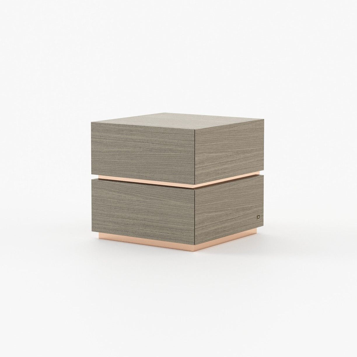 Laskasas DAKOTA Bedside Cabinet & Table Aged Oak Veneer Matte - Araco Interiors