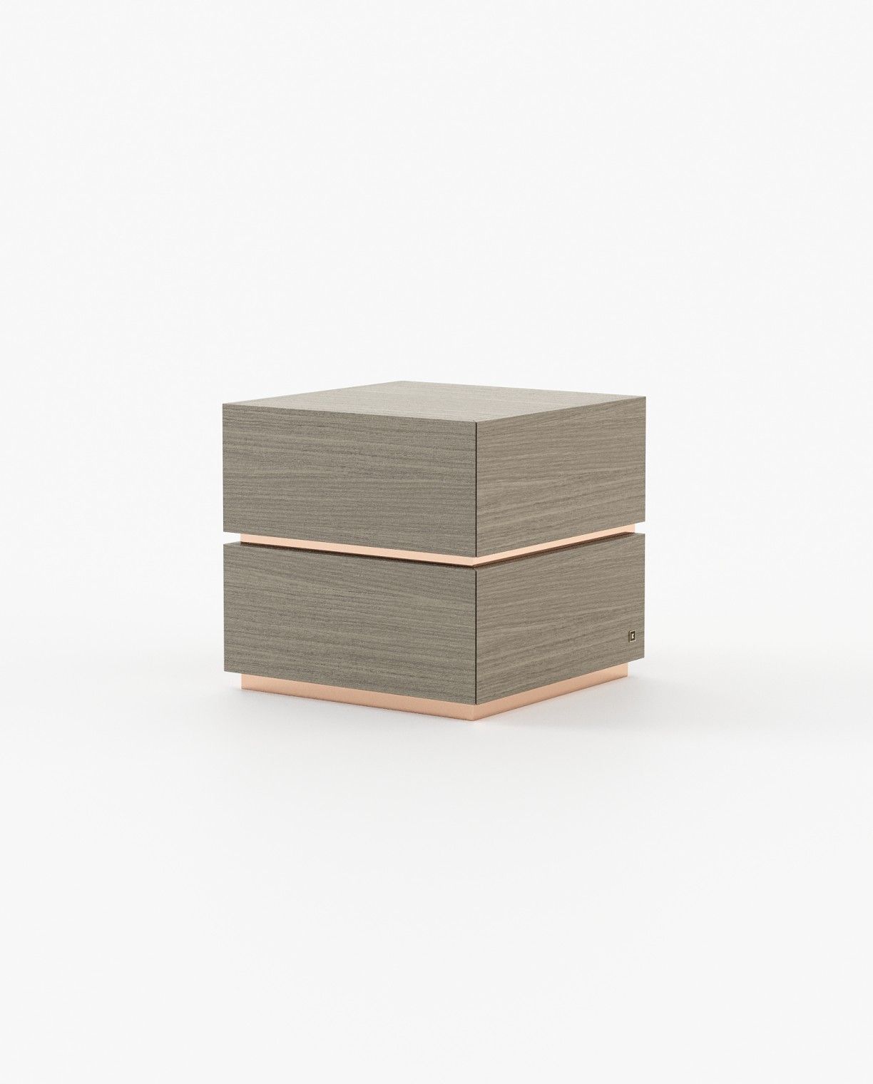 Laskasas DAKOTA Bedside Cabinet & Table Aged Oak Veneer Matte - Araco Interiors