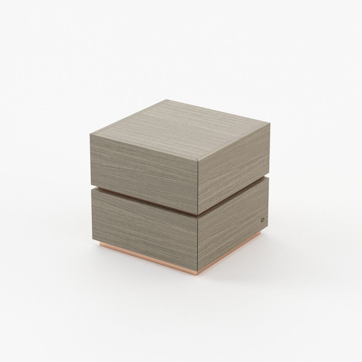 Laskasas DAKOTA Bedside Cabinet & Table Aged Oak Veneer Matte - Araco Interiors