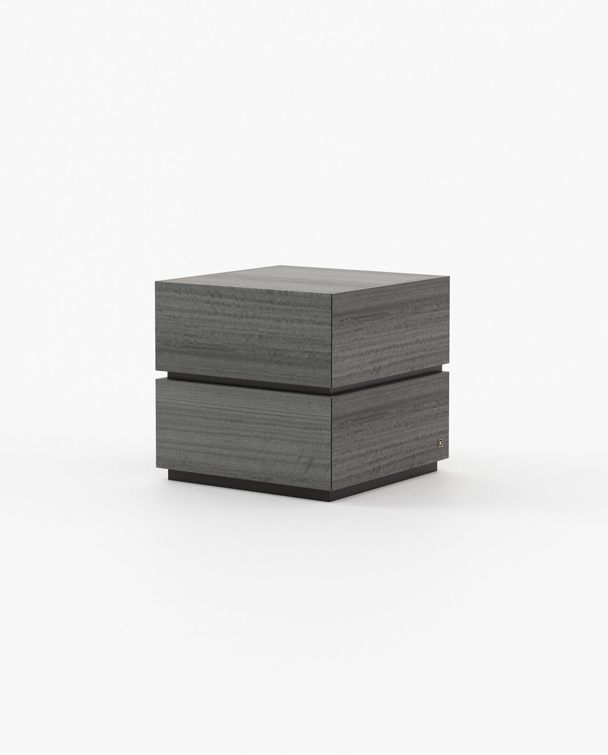 Laskasas DAKOTA Bedside Cabinet & Table Grey Eucalyptus Veneer Matte - Araco Interiors