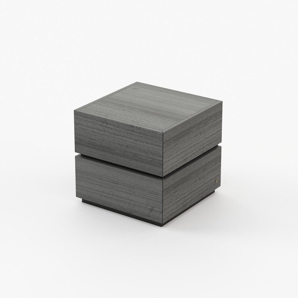 Laskasas DAKOTA Bedside Cabinet & Table Grey Eucalyptus Veneer Matte - Araco Interiors