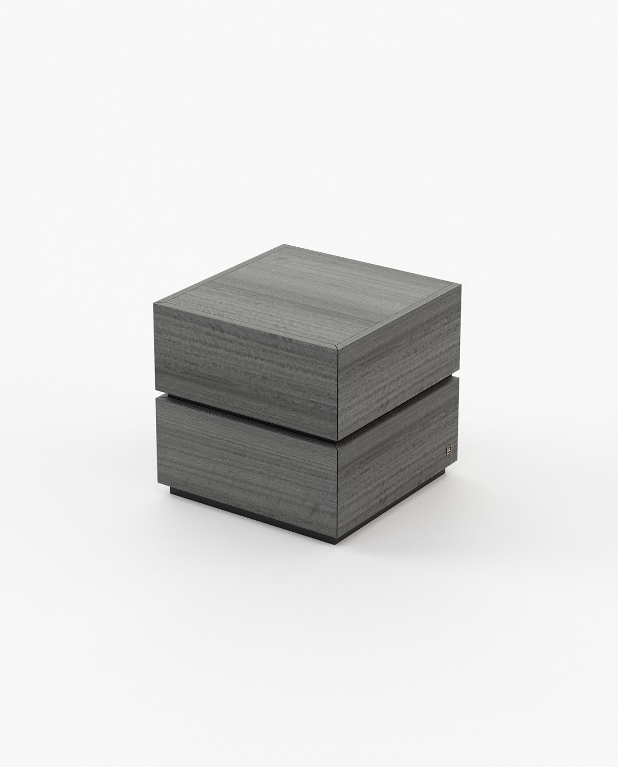 Laskasas DAKOTA Bedside Cabinet & Table Grey Eucalyptus Veneer Matte - Araco Interiors