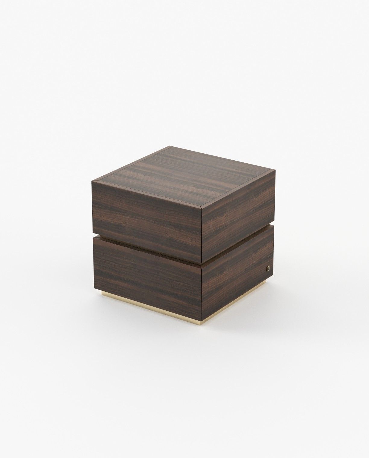 Laskasas DAKOTA Bedside Cabinet & Table Smoked Eucalyptus Veneer Matte - Araco Interiors
