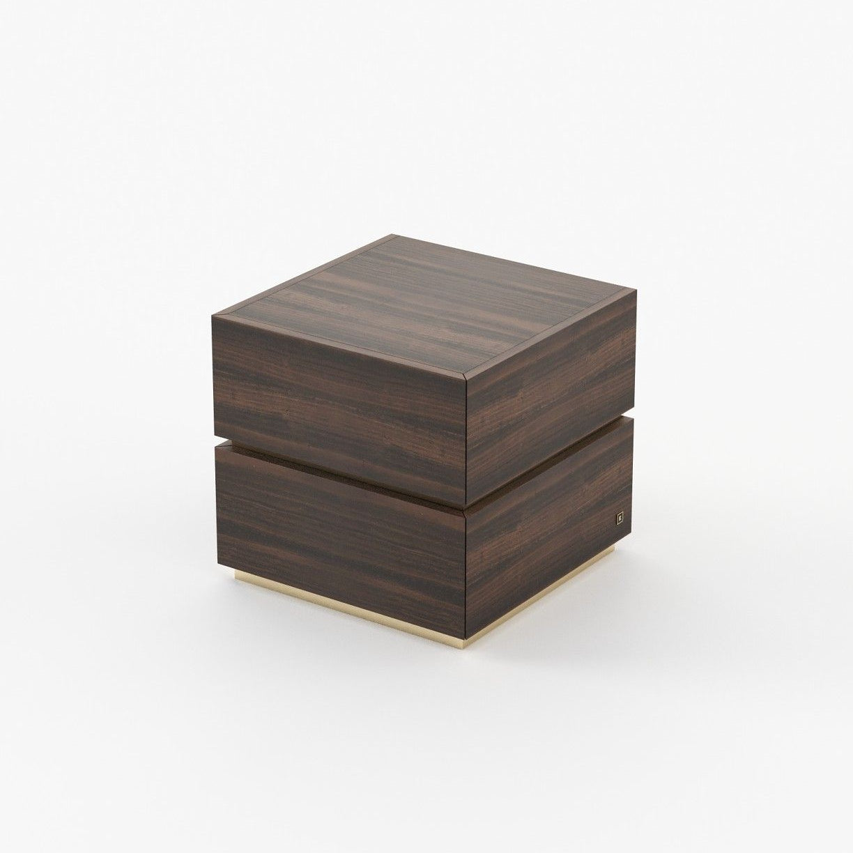 Laskasas DAKOTA Bedside Cabinet & Table Smoked Eucalyptus Veneer Matte - Araco Interiors