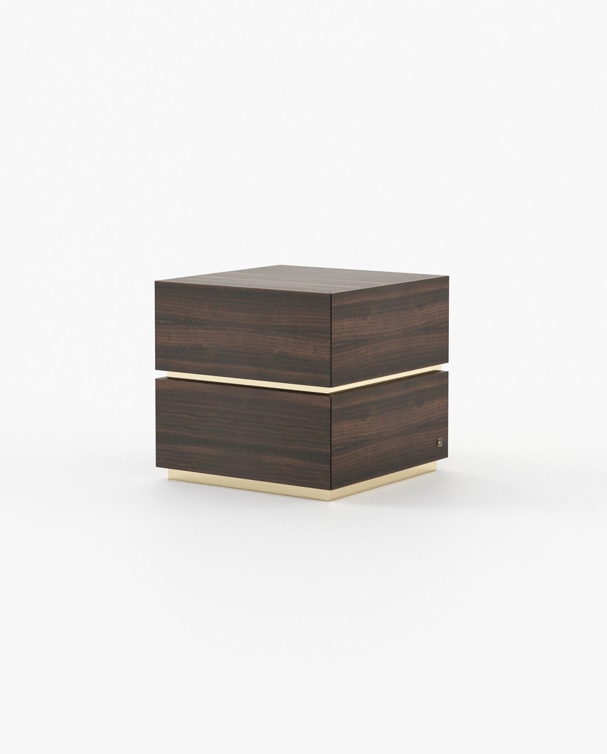 Laskasas DAKOTA Bedside Cabinet & Table Smoked Eucalyptus Veneer Matte - Araco Interiors
