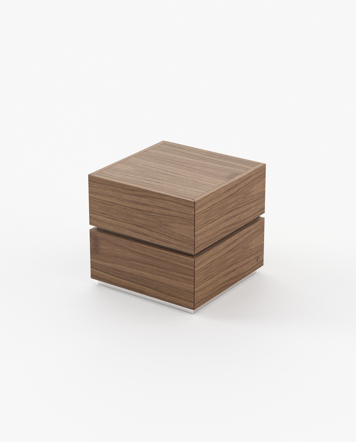 Laskasas DAKOTA Bedside Cabinet & Table Walnut Veneer Matte - Araco Interiors