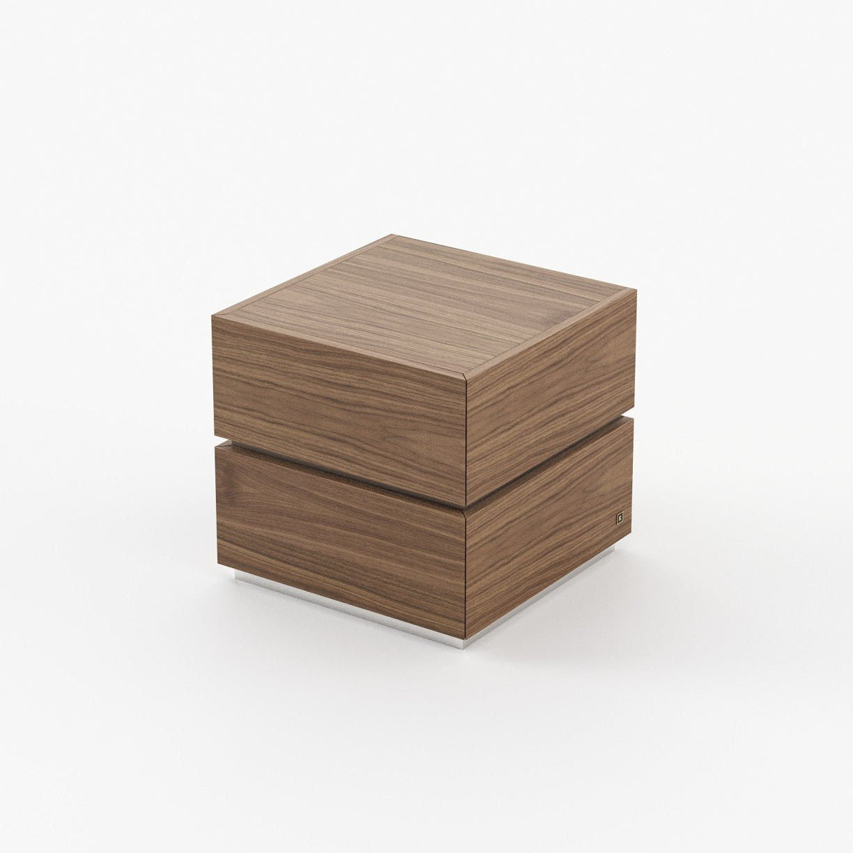 Laskasas DAKOTA Bedside Cabinet & Table Walnut Veneer Matte - Araco Interiors