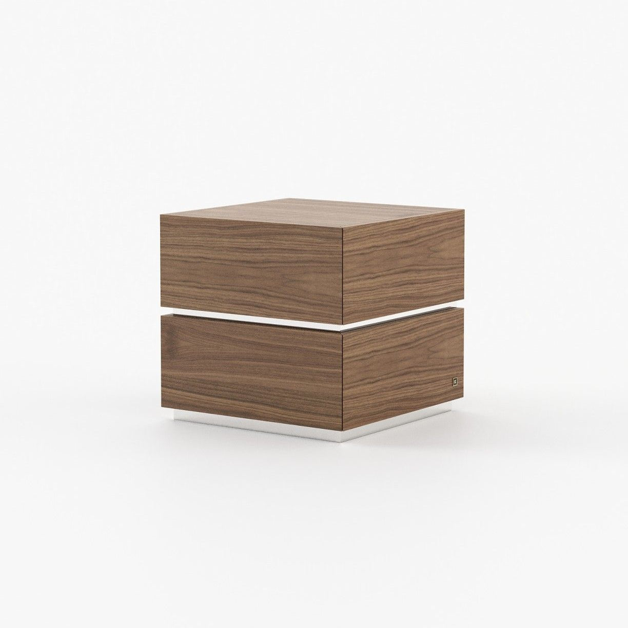Laskasas DAKOTA Bedside Cabinet & Table Walnut Veneer Matte - Araco Interiors