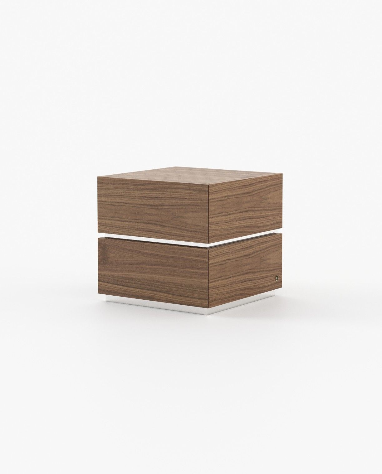Laskasas DAKOTA Bedside Cabinet & Table Walnut Veneer Matte - Araco Interiors