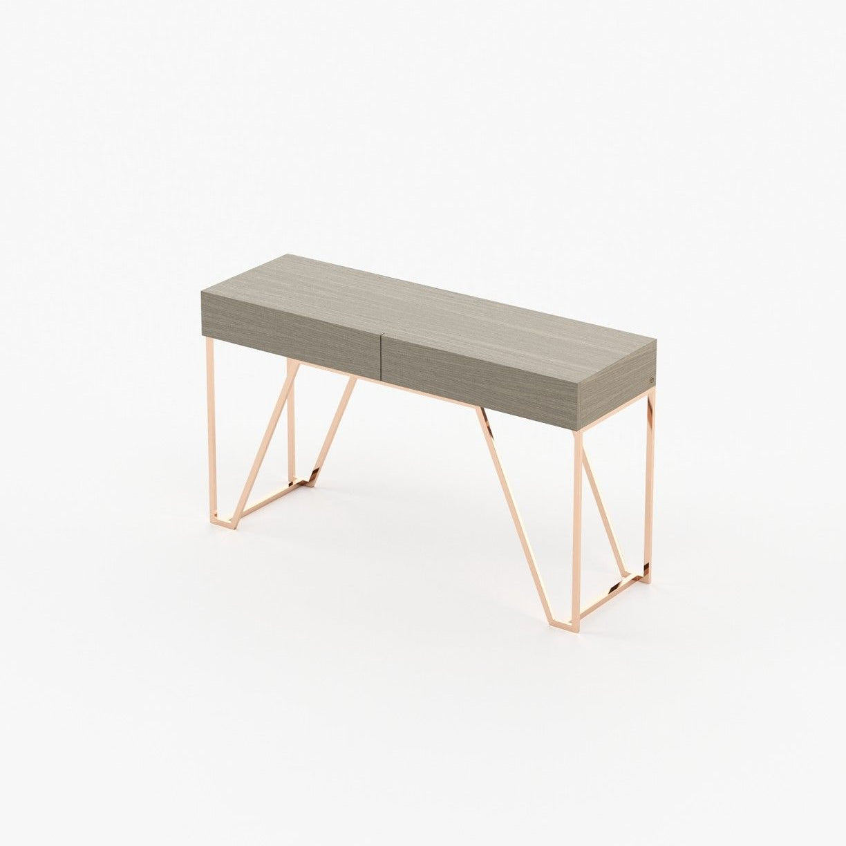 Laskasas DALLAS Console Table Aged Oak Veneer Matte - Araco Interiors