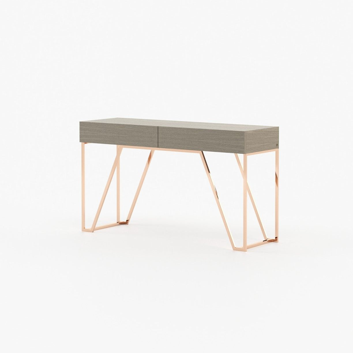 Laskasas DALLAS Console Table Aged Oak Veneer Matte - Araco Interiors