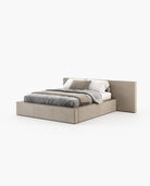 Laskasas DANGAR Bed & Headboard Xangai Sand - Araco Interiors