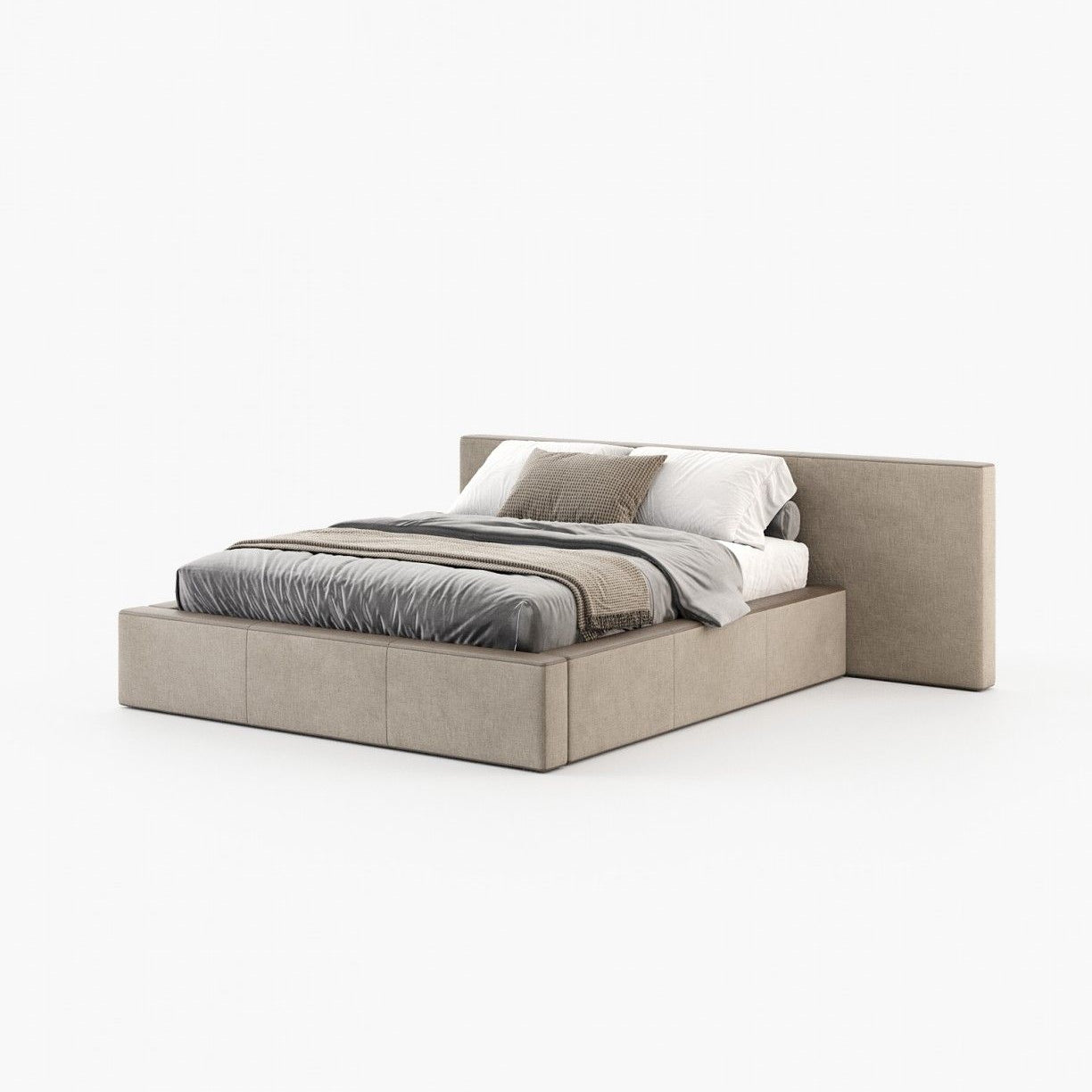 Laskasas DANGAR Bed & Headboard Xangai Sand - Araco Interiors