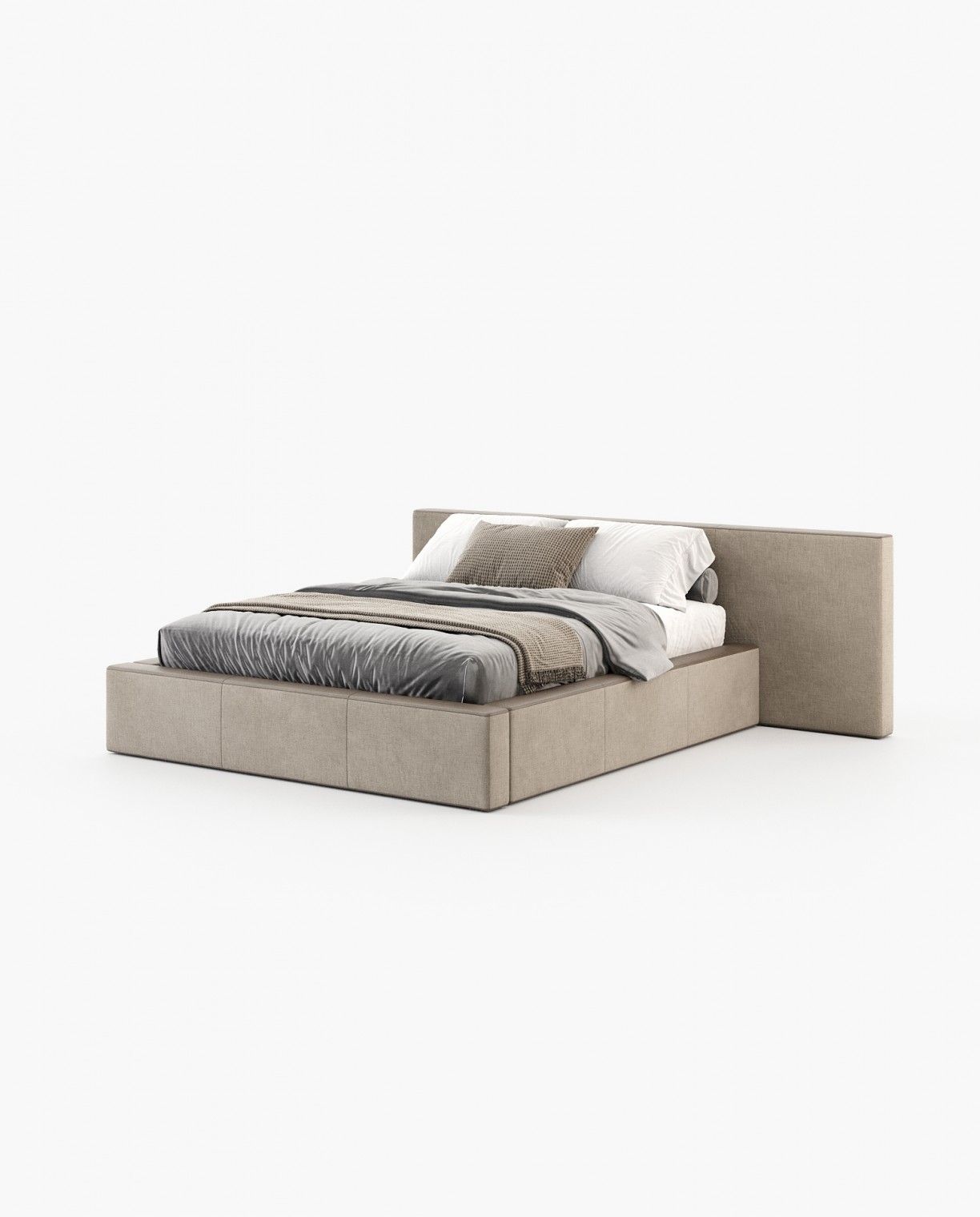 Laskasas DANGAR Bed & Headboard Xangai Sand - Araco Interiors