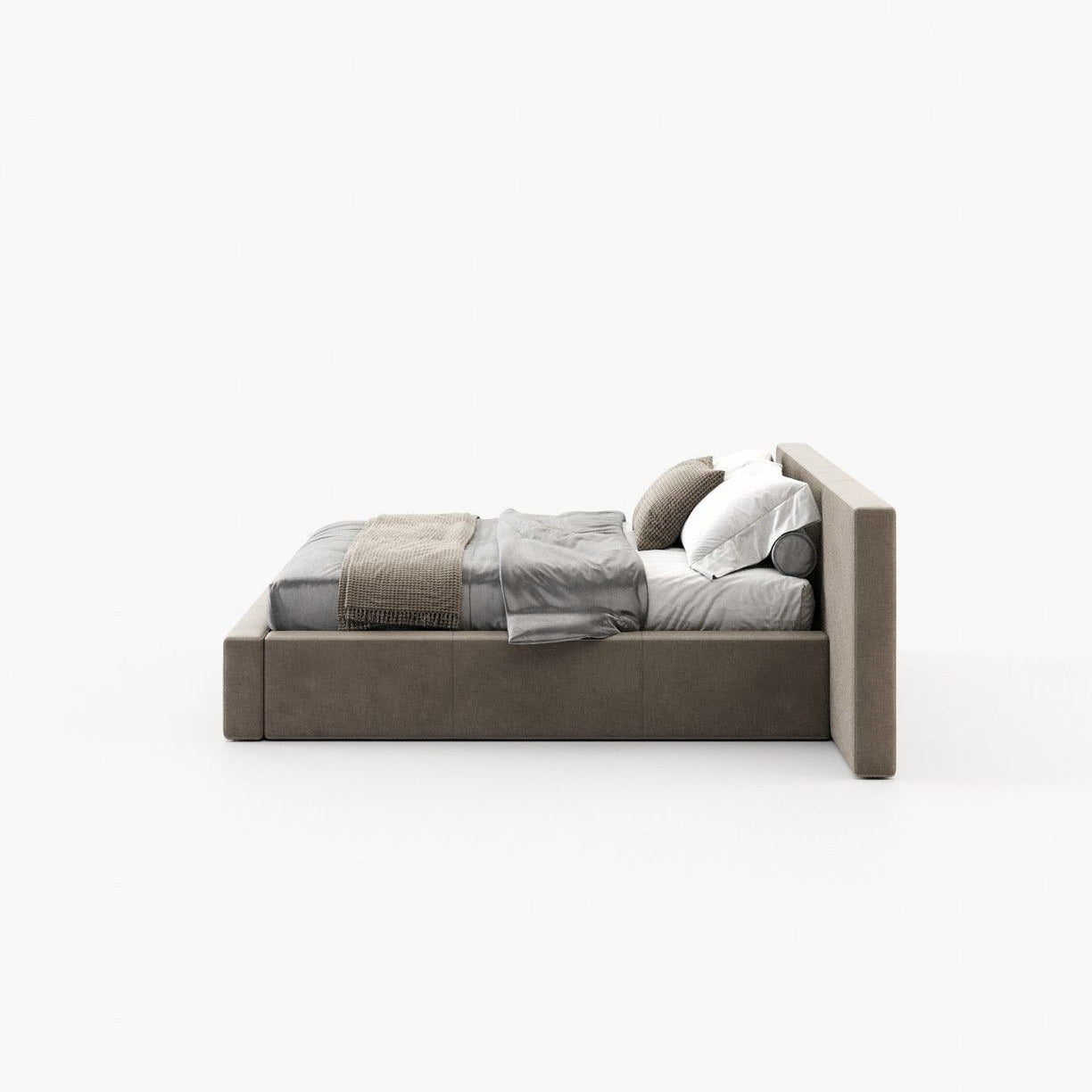 Laskasas DANGAR Bed & Headboard Xangai Taupe - Araco Interiors