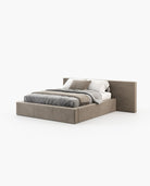 Laskasas DANGAR Bed & Headboard Xangai Taupe - Araco Interiors