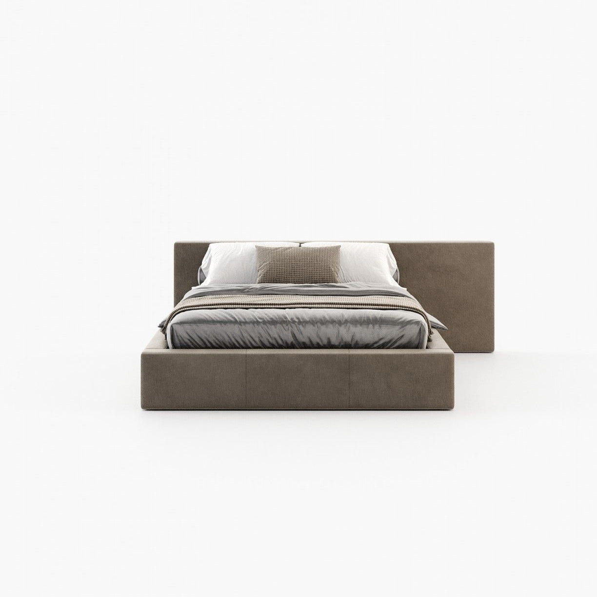 Laskasas DANGAR Bed & Headboard Xangai Taupe - Araco Interiors