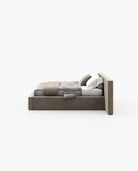 Laskasas DANGAR Bed & Headboard Xangai Taupe - Araco Interiors