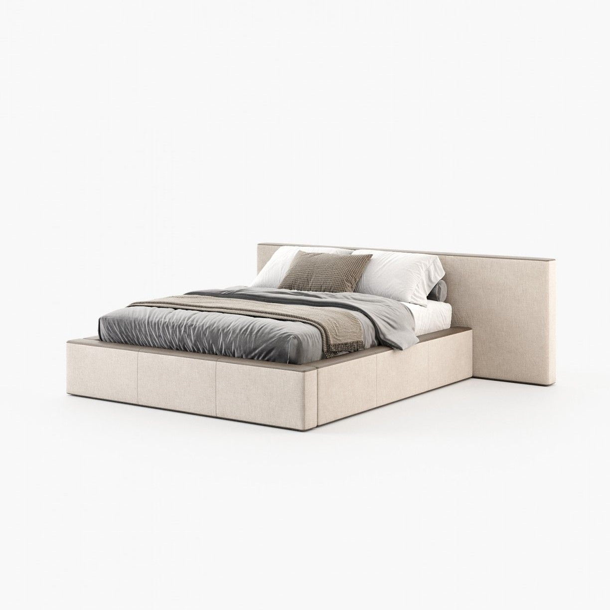 Laskasas DANGAR Bed & Headboard Xangai White - Araco Interiors