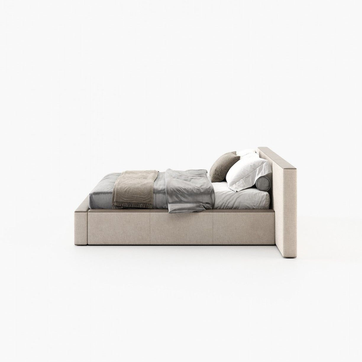 Laskasas DANGAR Bed & Headboard Xangai White - Araco Interiors