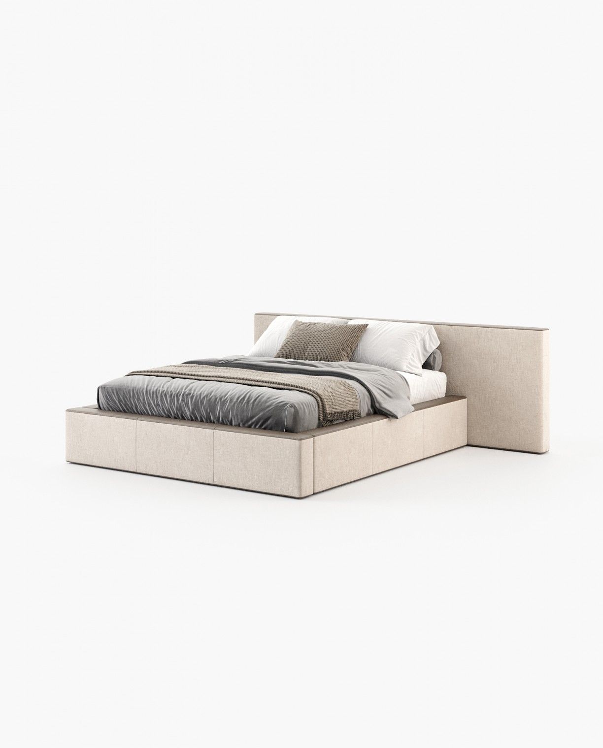Laskasas DANGAR Bed & Headboard Xangai White - Araco Interiors