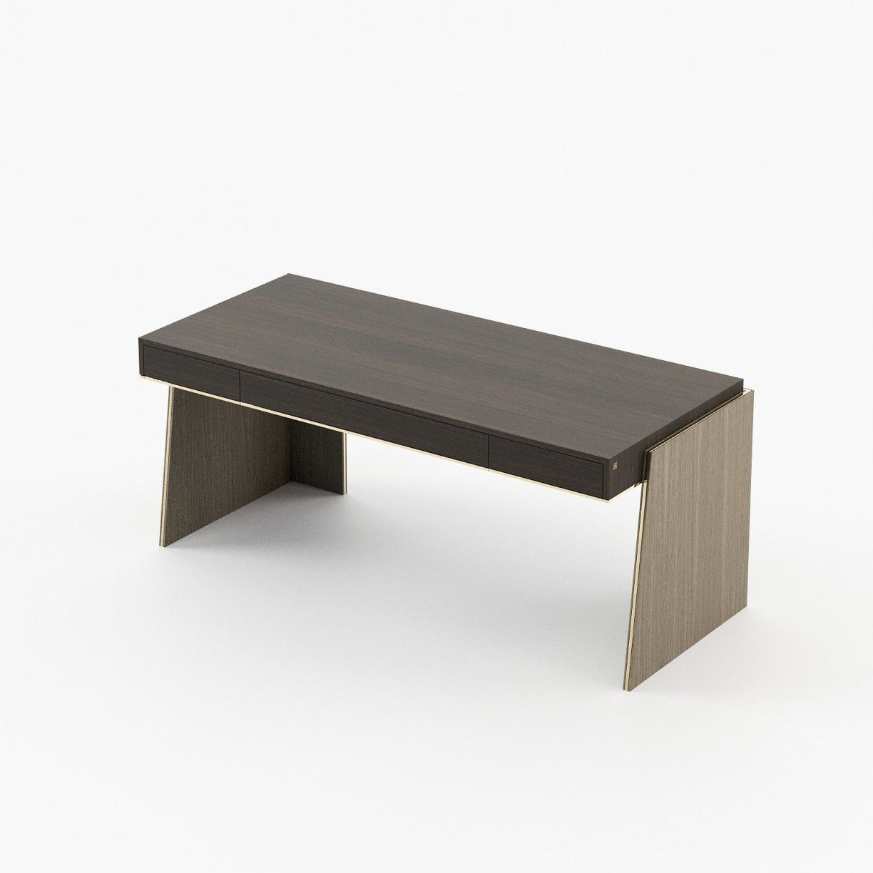 Laskasas DARA Desk Aged Oak Veneer Matte - Araco Interiors