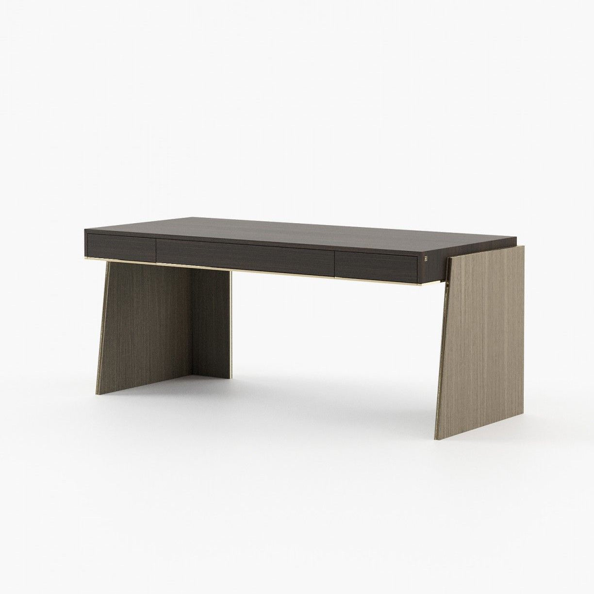 Laskasas DARA Desk Aged Oak Veneer Matte - Araco Interiors