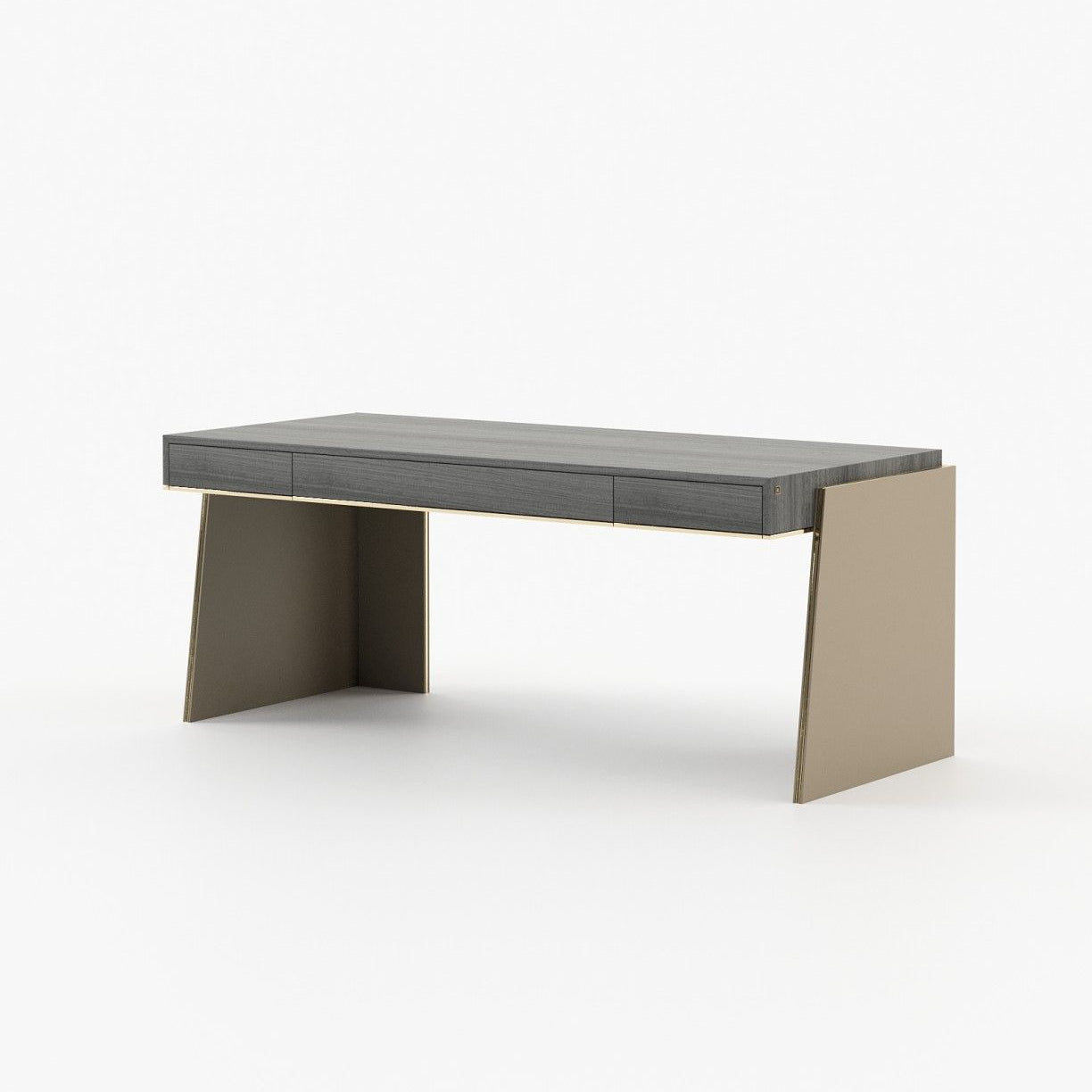 Laskasas DARA Desk Grey Eucalyptus Veneer Matte - Araco Interiors