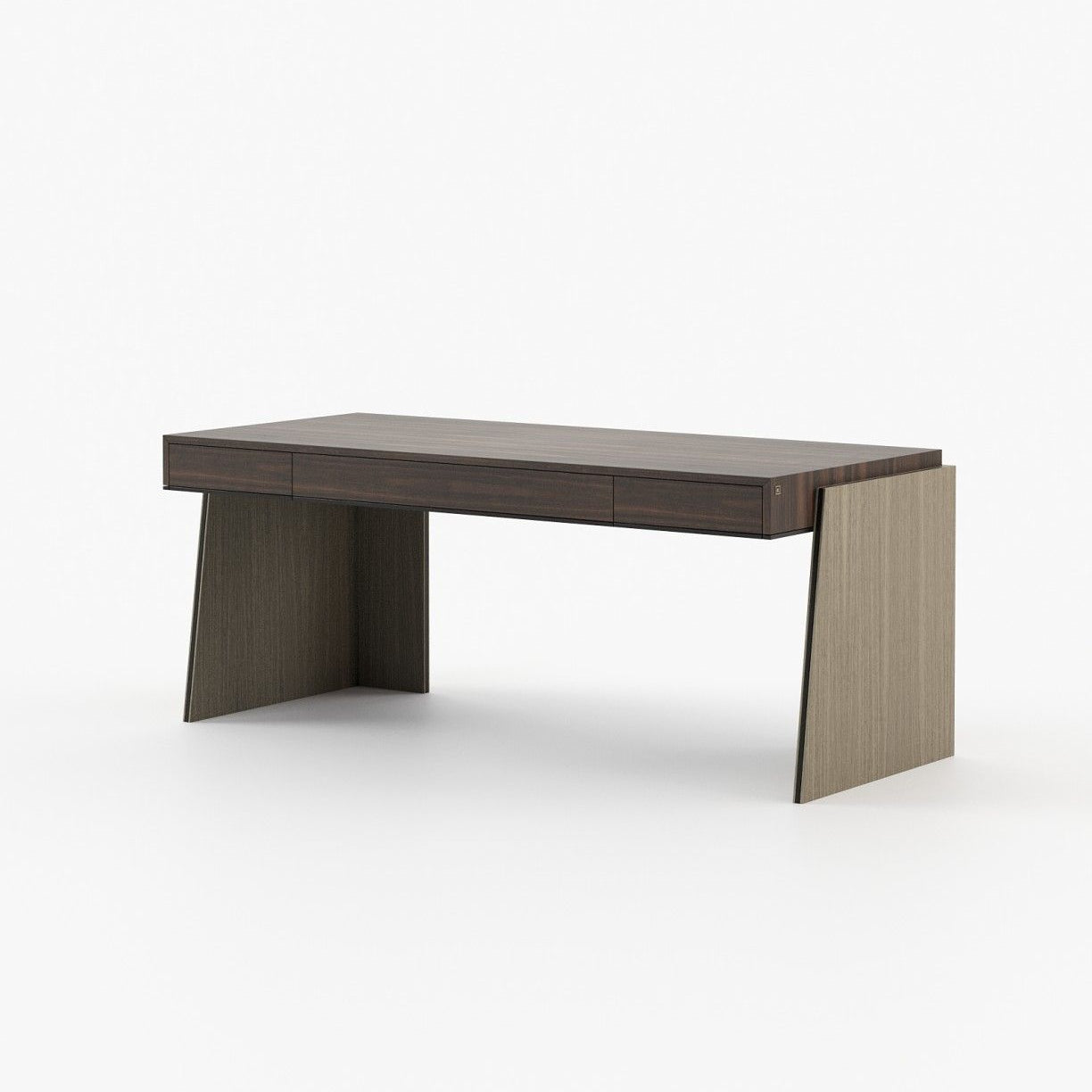 Laskasas DARA Desk Smoked Eucalyptus Veneer Matte - Araco Interiors