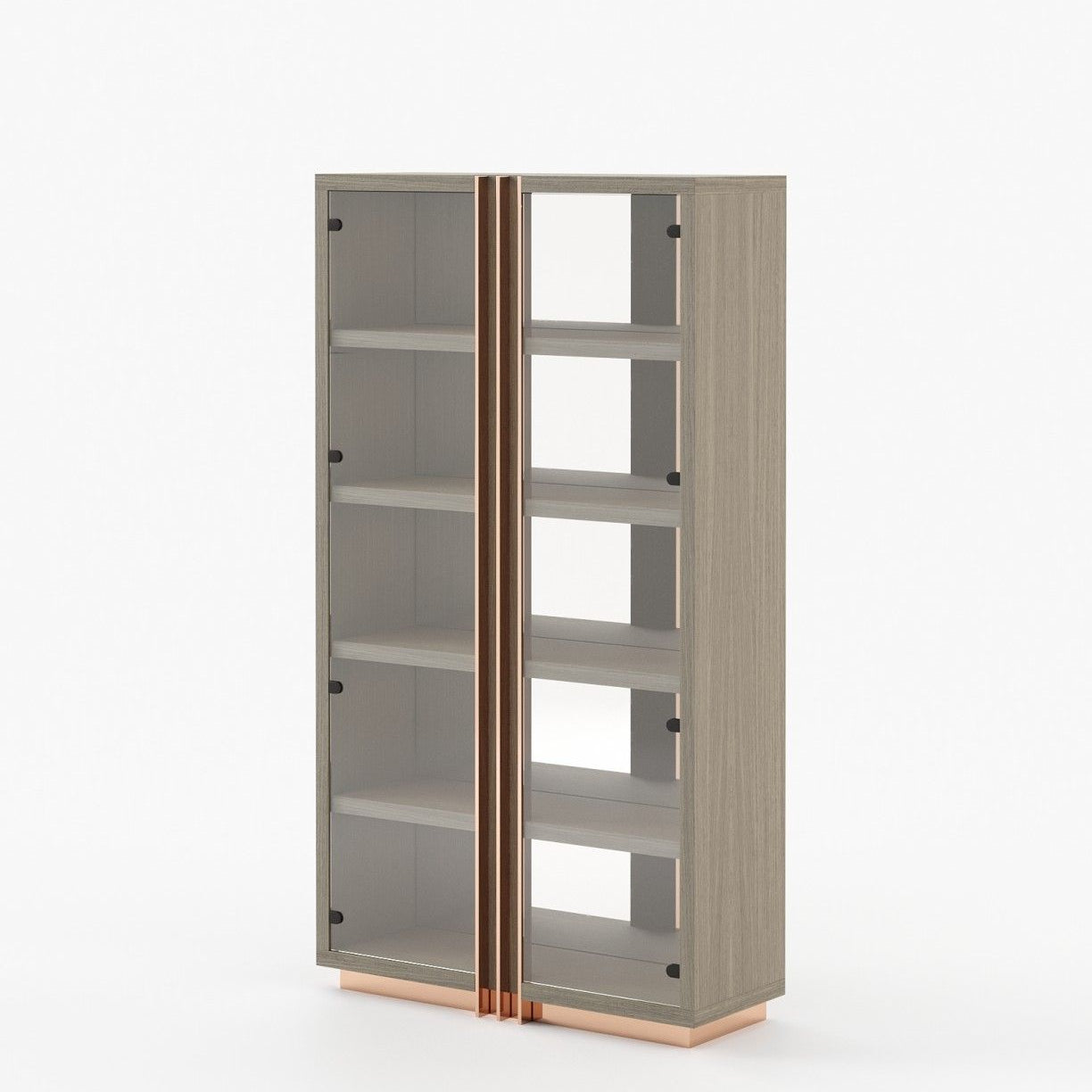Laskasas D'ARC Bookcase & Shelving Aged Oak Veneer Matte - Araco Interiors