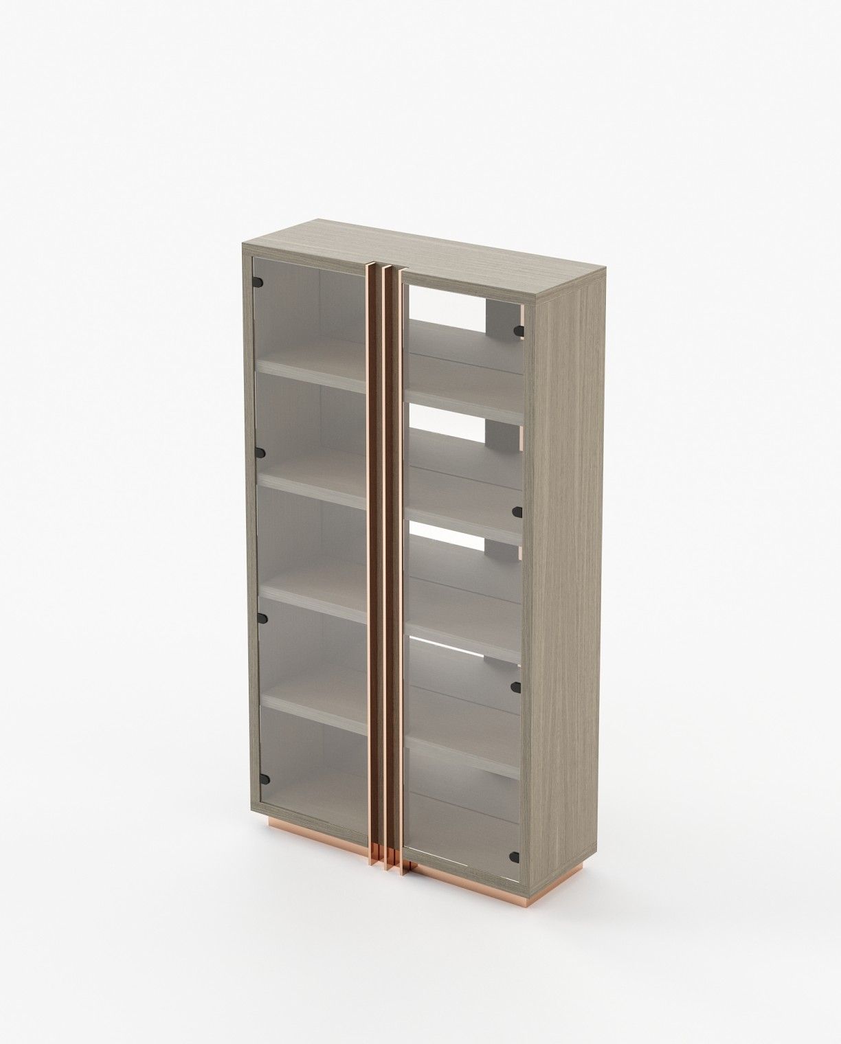 Laskasas D'ARC Bookcase & Shelving Aged Oak Veneer Matte - Araco Interiors
