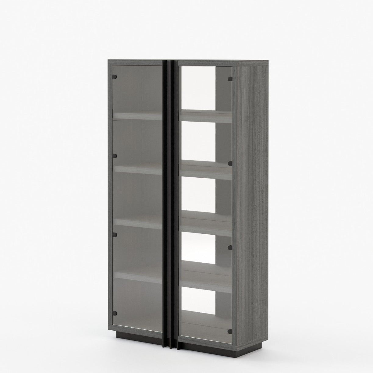 Laskasas D'ARC Bookcase & Shelving Grey Eucalyptus Veneer Matte - Araco Interiors