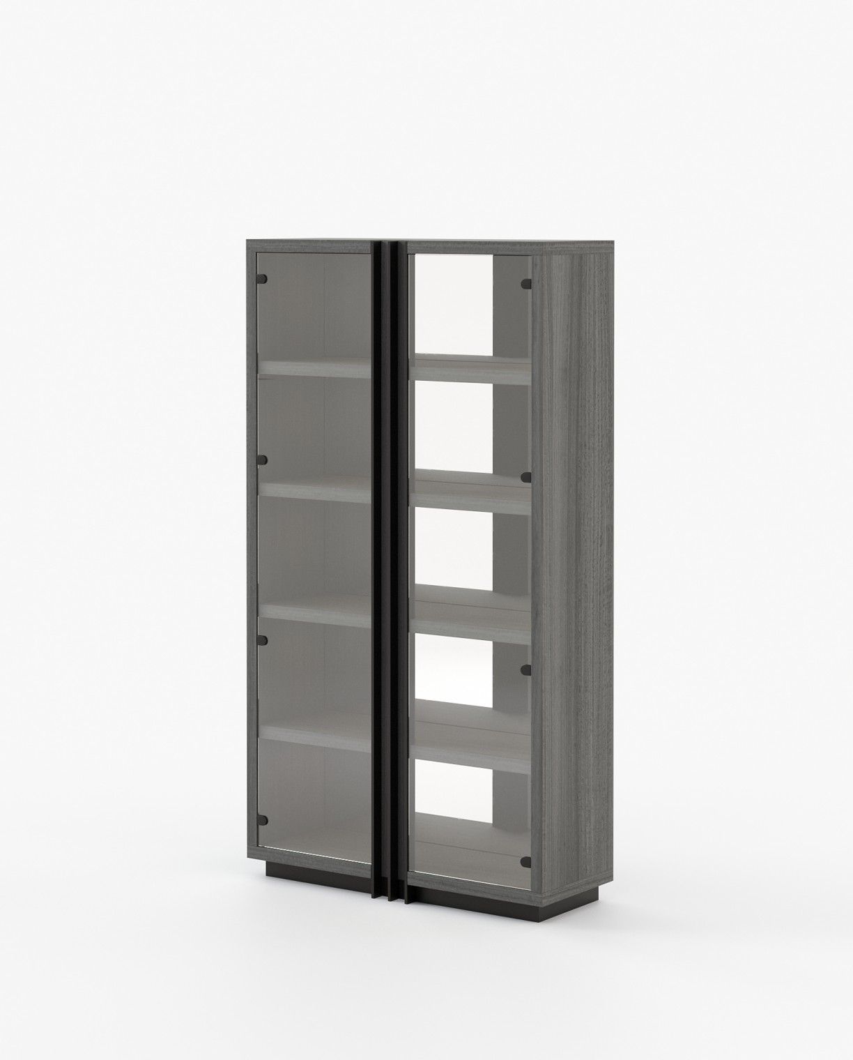 Laskasas D'ARC Bookcase & Shelving Grey Eucalyptus Veneer Matte - Araco Interiors