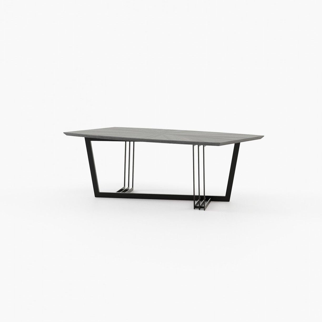 Laskasas D'ARC Dining & Bar Table Grey Eucalyptus Veneer Matte - Araco Interiors