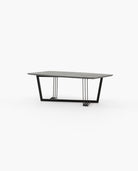 Laskasas D'ARC Dining & Bar Table Grey Eucalyptus Veneer Matte - Araco Interiors